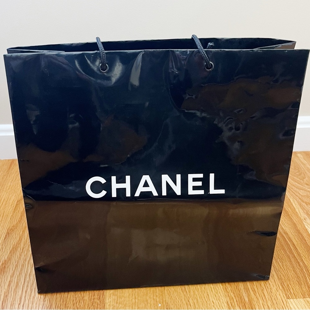 Chanel Black Paper Shopping Bag